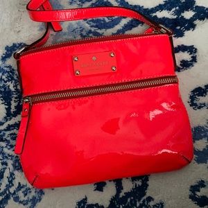 Kate Spade Neon Orange Patent Leather Crossbody